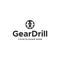 minimalist GearDrill circle silhouette logo design