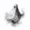 Minimalist Ghost Art Sleek Halloween Haunts