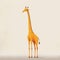 Minimalist Giraffe And Bird Illustration: A Captivating Masterpiece