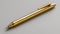 Minimalist golden brass ballpoint pen exudes sophistication when open. Ai Generated