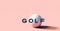 Minimalist Golf Ball Design with Elegant Shadow - Suitable for Modern Sports Branding, Golf Courses, and Lifestyle