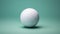 Minimalist Golf Ball On Solid Color Background Real Photography