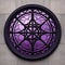 Minimalist Gothic Pentacles Stained Glass Window