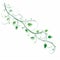 Minimalist Green Floral Swirl String Lights Design