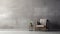 Minimalist Grey Chair In Zen-inspired Empty Dining Room Design