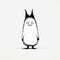 Minimalist Hand-drawn Monster Illustration: Moody Black And White Furry Art