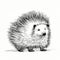 Minimalist Hedgehog Illustration With Meticulous Linework