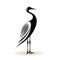 Minimalist Heron Bird Silhouette: Symbolic Images By Meticulous Illustrator