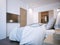 Minimalist hotel bedroom design