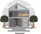 Minimalist house flat design illustration