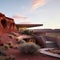 Minimalist house with pool overlooking the Superstition Mountains in Arizona