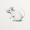 Minimalist Hyper-realistic Mouse Illustration With Detailed Character Design
