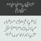 Minimalist italic alphabet