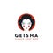 Minimalist Japanese Geisha Logo Icon