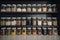 minimalist kitchen with all food neatly stored in glass jars and clearly labeled