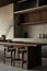 Minimalist kitchen, earthy tones, interior design.- AI Generated