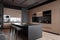 minimalist kitchen with sleek and modern appliances and streamlined workflow