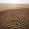 Minimalist Land Art: A Cross-labyrinth At Burning Man