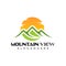 Minimalist Landscape Mountain Peaks Logo Vector Design, Creative Logos Designs Concept for Template