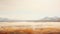 Minimalist Landscape Painting: Vast Desert Horizon In Soft And Dreamy Atmosphere