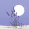 Minimalist Lavender Illustration With High-contrast Shading