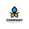 Minimalist leaf water logo for environmentally friendly companies