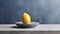 Minimalist Lemon Arrangement On Polished Concrete