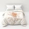 Minimalist Lily Duvet Cover With Textural Prints And Line Drawings