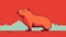 Minimalist line art of a Capybara
