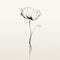 Minimalist Line Art: Graceful Poppies Drawing On Light Background