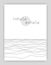 Minimalist line art poster with sea