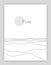 Minimalist line art poster with sea