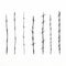 Minimalist Line Drawing Of Barbed Wire Set On White Background