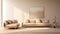 Minimalist Living Room With Beige Furniture And Tonalist Color Scheme