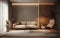 Minimalist living room interior design, Generative AI