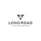 Minimalist LONG ROAD Triangle Route logo design