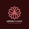 Minimalist Lotus Flower logo Design vector illustration
