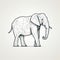 Minimalist Low Poly Elephant Vector Illustration