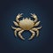 Minimalist Luxury Crab Logo Illustration