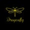 Minimalist and luxury Dragonfly logo design , line art style