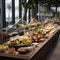 Minimalist Magic: Simplistic Elegance in a Reception Buffet