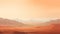 Minimalist Martian Desert Landscape Illustration: Serene And Romanticized Hazy Horizons