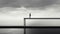 Minimalist Modernism: A Somber Mood On The Flat Bridge In The Sky