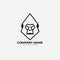 Minimalist monoline lineart outline gorilla icon logo template vector illustration
