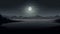 Minimalist Moon Landscape: A Dark And Pensive Illustration