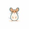 Minimalist Mouse Illustration For Flat Logo Design