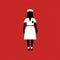 Minimalist Nurse Silhouette: A Gender-bending Womancore Pictogram