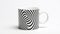 Minimalist Optical Illusion Cup With Swirl Designs