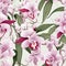 Minimalist orchid pattern
