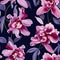 Minimalist orchid pattern for branding